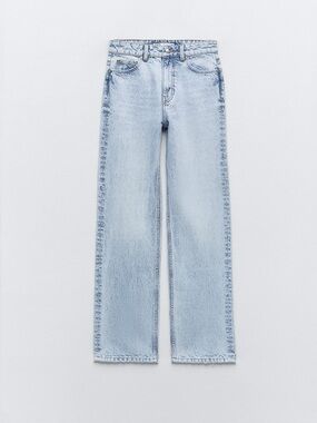 Zara Pale Blue Straight-Leg Women's Jeans